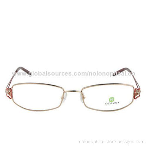 Metallic Women's Optical Light Weight Frame Rhinestone Eyeglasses